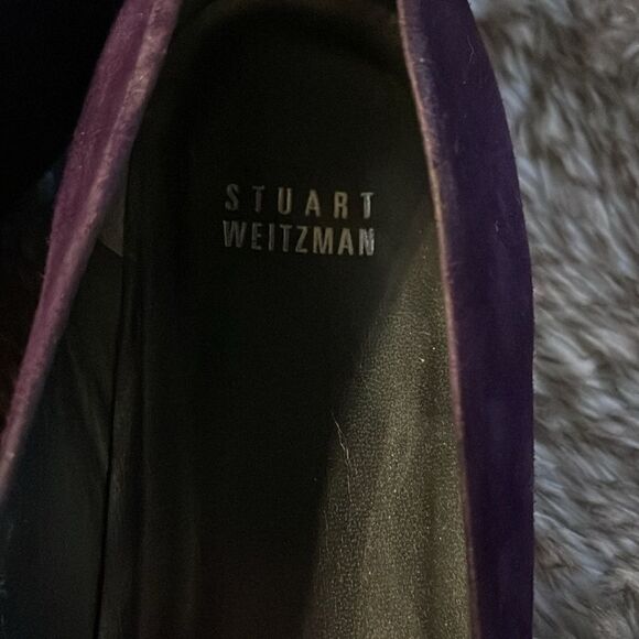 Stuart Weitzman Purple Suede Sz 9.5 - Picture 6 of 7